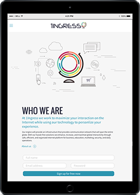 1Ingress Website in an iPad